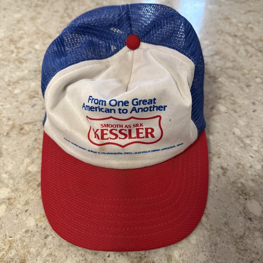 Vintage Kessler Whiskey Snapback Mesh Foam Trucker Hat OSFM Kessler Yupoong